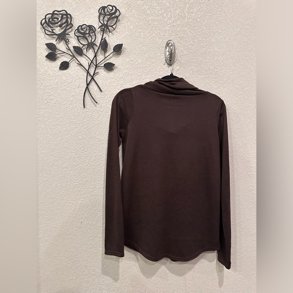 Roper Women's Brown Cowl Neck Aztec Southwest Embroidered Long Sleeve Top Small - Picture 10 of 10